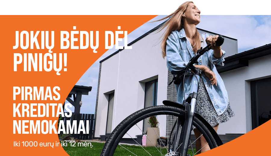 Pirmoji paskola iki 1000 € iki 1 metų 0%